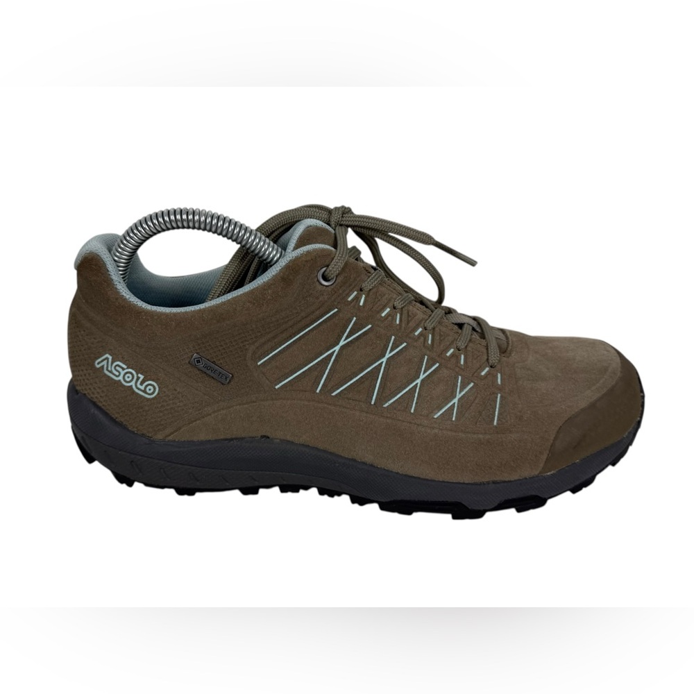 Asolo Womens US 7.5 Hiking Shoes Gore Tex Brown Vibram Sole Outdoors Leather